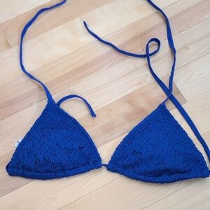 Aerie Vibrant Blue Triangle Bikini Top